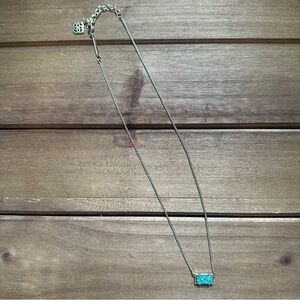 Kendra Scott Gold and Druzy turquoise Pattie necklace